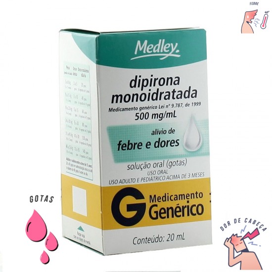 Dipirona gotas 20 ml Medley